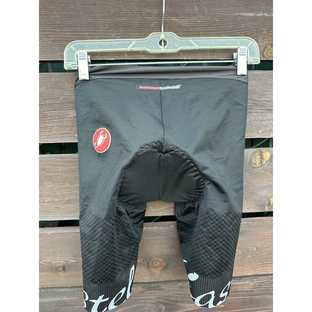 Castelli Rosso Corsa Shorts Mens Black Padded Cycling Bike Road Chamois Small